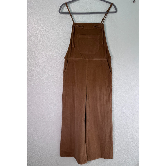 Self Contrast Pants - Anthropologie Self Contrast Corduroy Overalls Women XS Wide Leg Festival Cotton